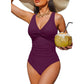 🥳2026 HOT SALE🥳💞50K+ SOLD!👵🏖️ 50% OFF! Women's One-Piece Swimsuit – Tummy control ruching, elegant twist-front. Wide straps stay put, no digging. Quick-dry fabric. Perfect for pool or beach. 🌊💕