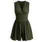 🏖️Summer Cool Deal: ONLY ￡19.99!!🌷👗Women's Sleeveless V-Neck Ruched Waist Romper