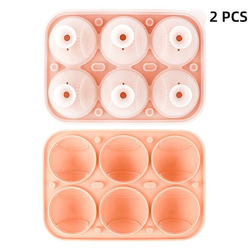 Baseball Sphere Ice Cube Mold