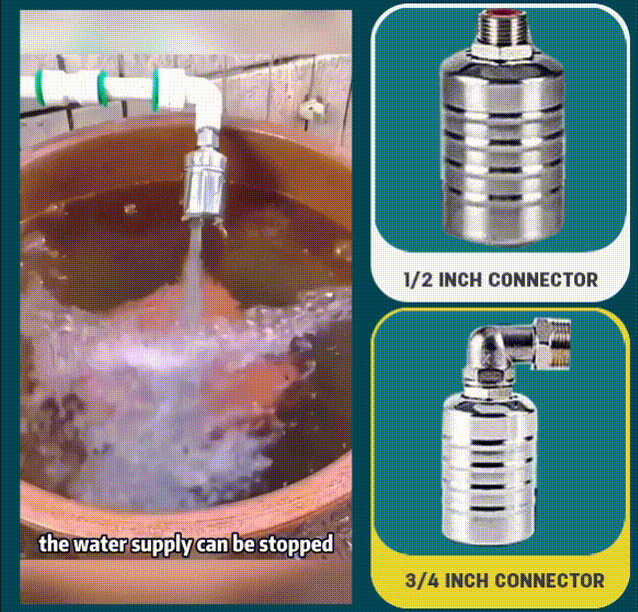 🔥50% OFF NOW! Automatic water level float valve in 304 stainless steel, fills and stops water at the right level 💧🔧✅💥
