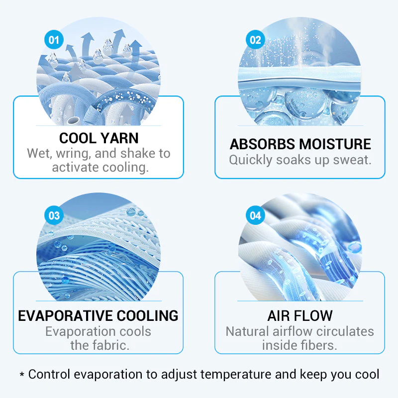 🔥Special summer offer! Buy one, get one free!⚡Over 50,000 sold!❄️A cooling, anti-perspiration towel you can use anywhere, anytime! Reusable, soft, absorbent and cooling.