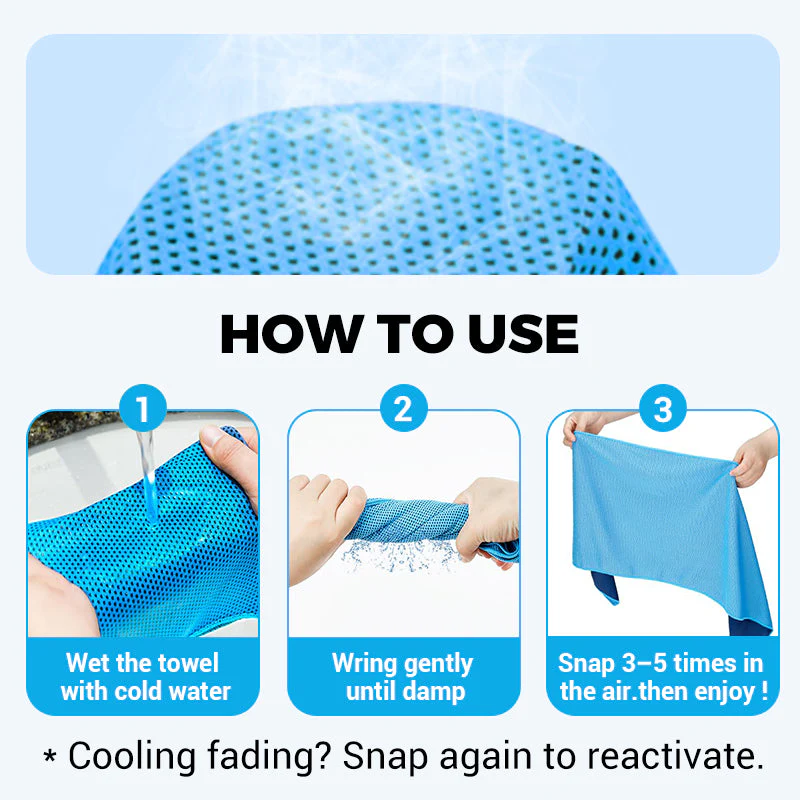 🔥Special summer offer! Buy one, get one free!⚡Over 50,000 sold!❄️A cooling, anti-perspiration towel you can use anywhere, anytime! Reusable, soft, absorbent and cooling.