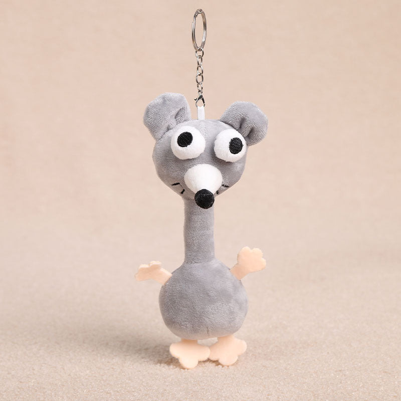 Long Neck Plush Animal Bag Pendant