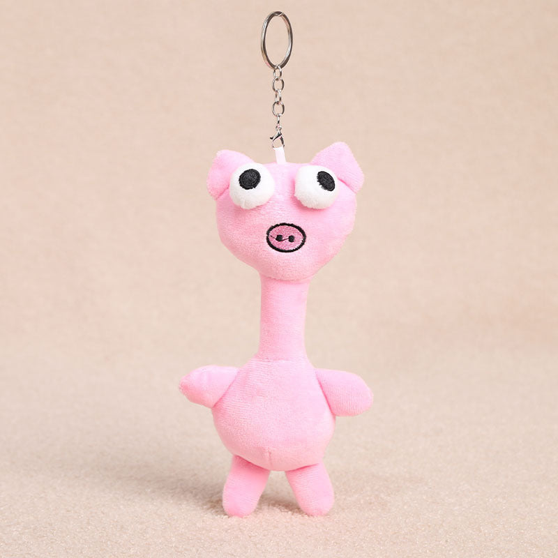 Long Neck Plush Animal Bag Pendant