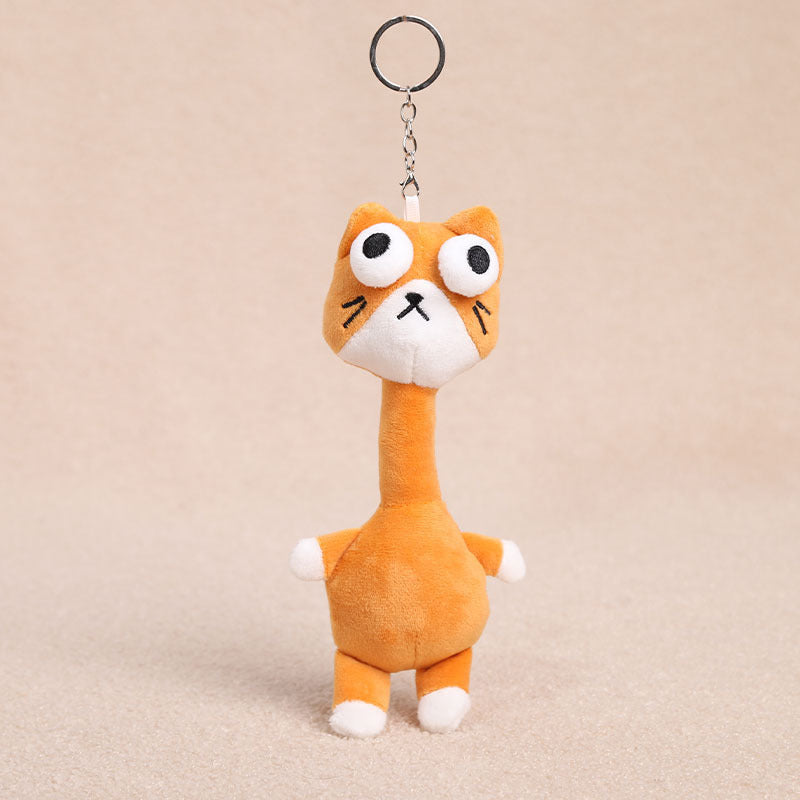 Long Neck Plush Animal Bag Pendant