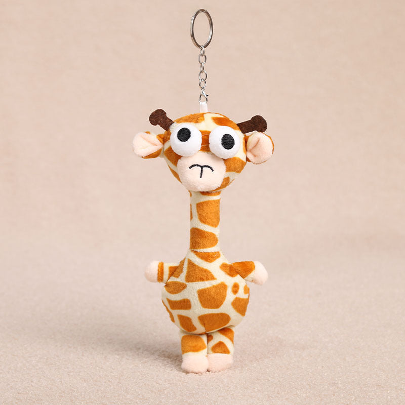 Long Neck Plush Animal Bag Pendant