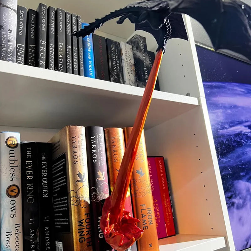Fantasy Decorative Fired Dragon Shelves Bookends