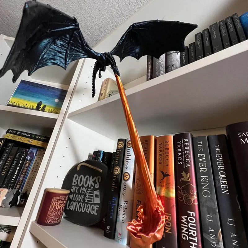 Fantasy Decorative Fired Dragon Shelves Bookends