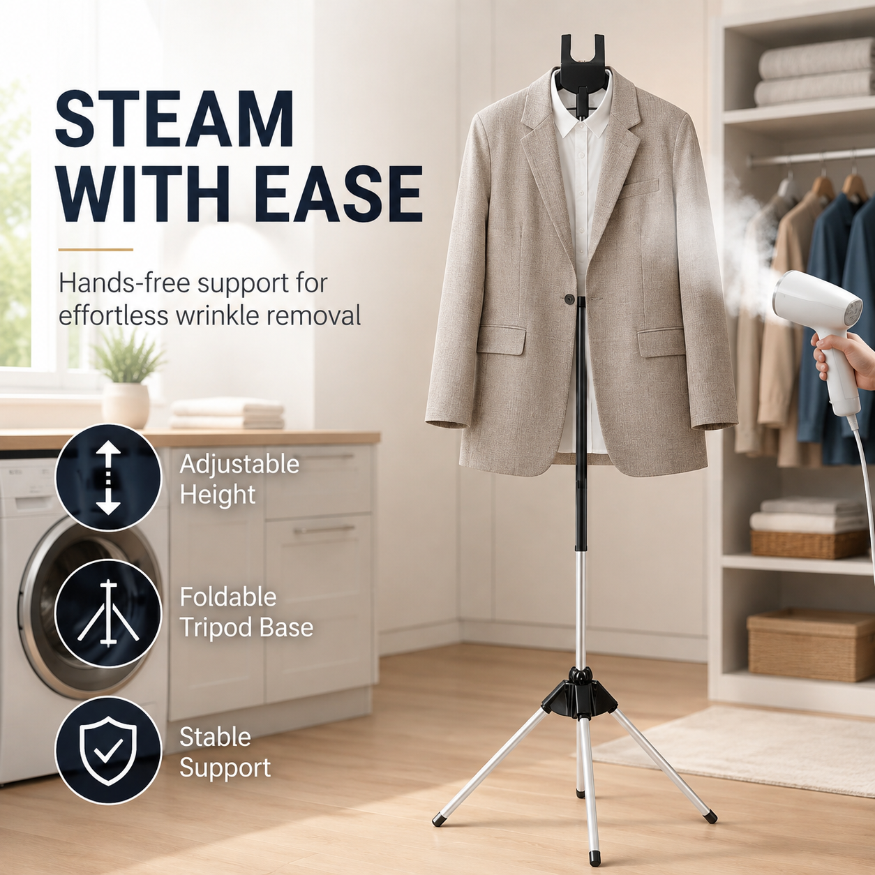 Adjustable Garment Steamer Stand