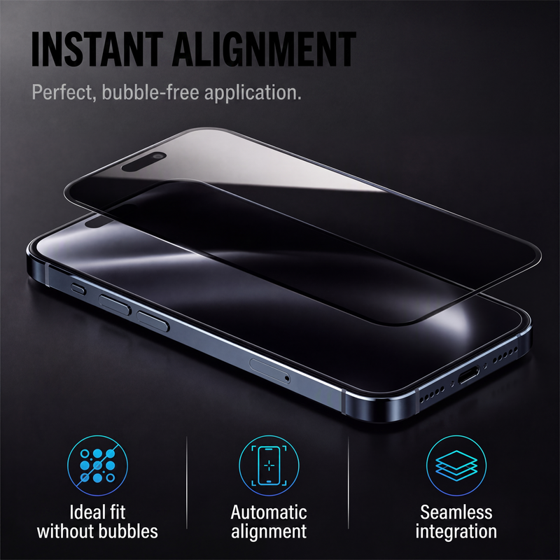 🔥50% OFF NOW! Privacy screen protector with tempered glass, auto dust removal & anti-spy protection 📱🔒✨✅💥