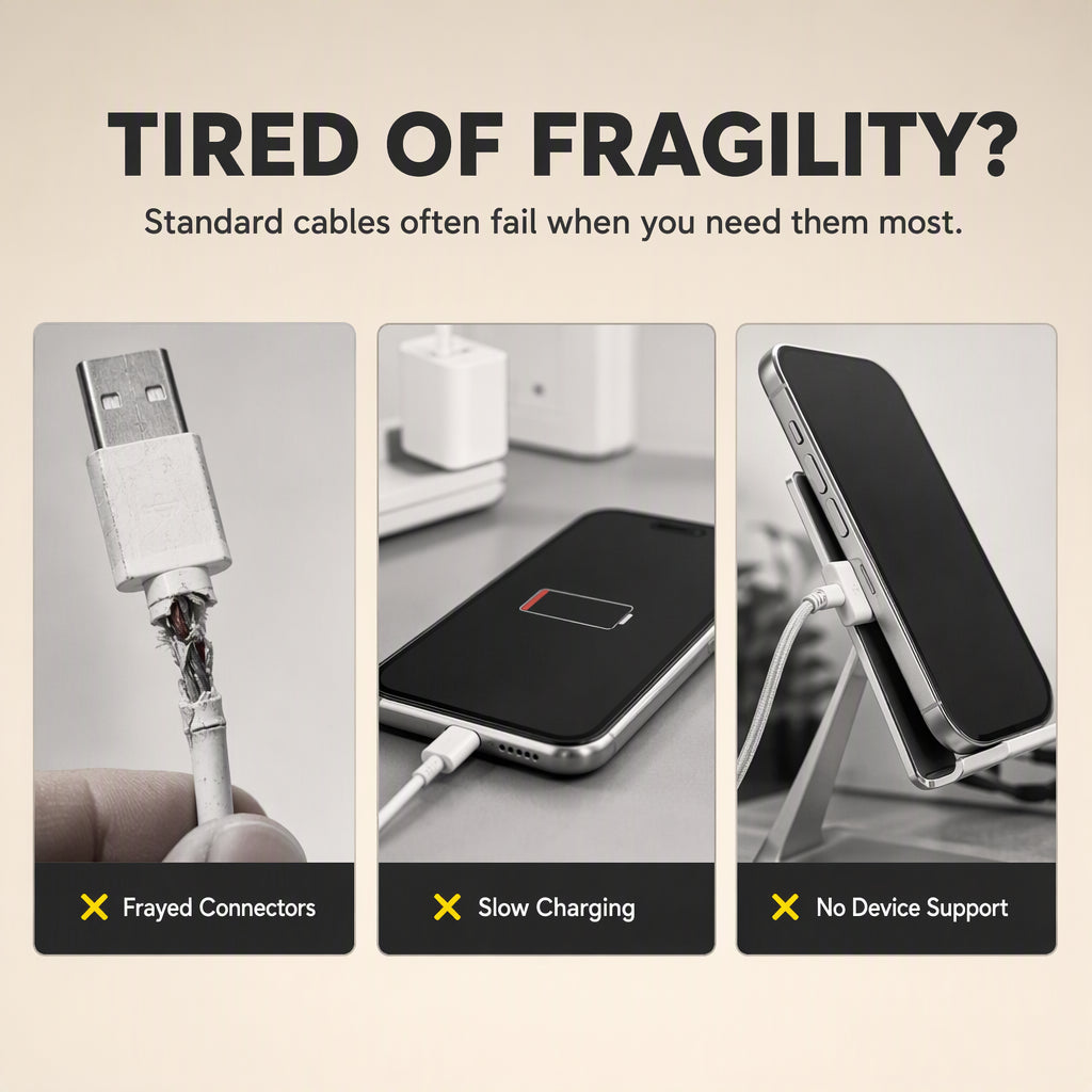 🔥50% OFF NOW! 2-in-1 foldable stand & 240W fast-charging braided Type-C cable, stable & durable 🔌⚡📱✅💥