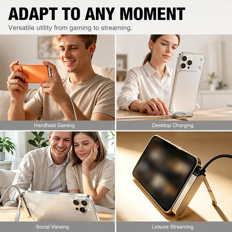 🔥50% OFF NOW! 2-in-1 foldable stand & 240W fast-charging braided Type-C cable, stable & durable 🔌⚡📱✅💥