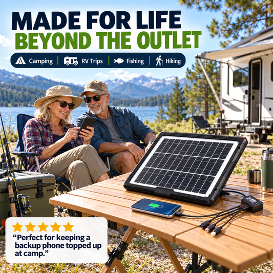 🔥50% OFF NOW! Portable solar panel charger with voltage regulator, for camping & emergency power ☀️🔌✅💥