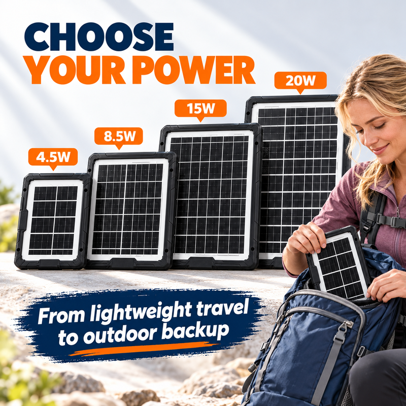🔥50% OFF NOW! Portable solar panel charger with voltage regulator, for camping & emergency power ☀️🔌✅💥