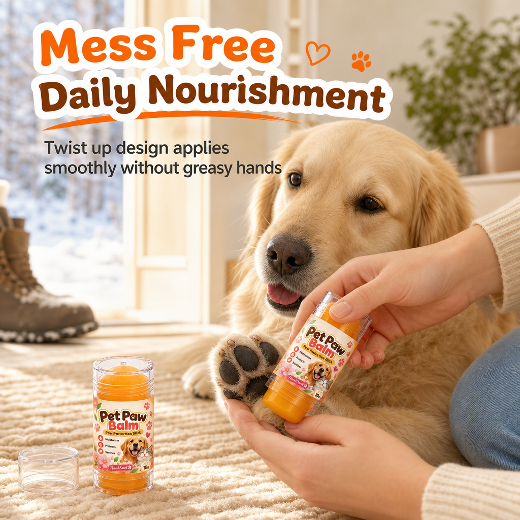🔥50% OFF NOW! Floral pet paw balm twist-up, moisturizes paw pads for dogs & cats 🐾🌸✅💥