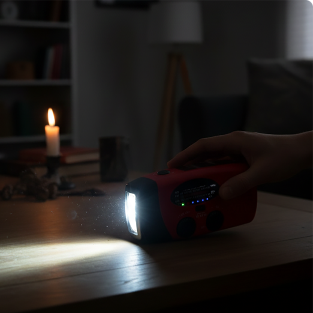🔥50% OFF NOW! Solar emergency radio with power bank, hand crank & weather alert 📻☀️🔋✅