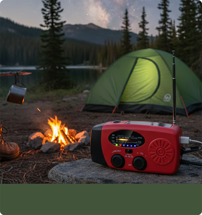 🔥50% OFF NOW! Solar emergency radio with power bank, hand crank & weather alert 📻☀️🔋✅