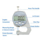 Digital Display Thickness Gauge Zinc Alloy Electronic LCD